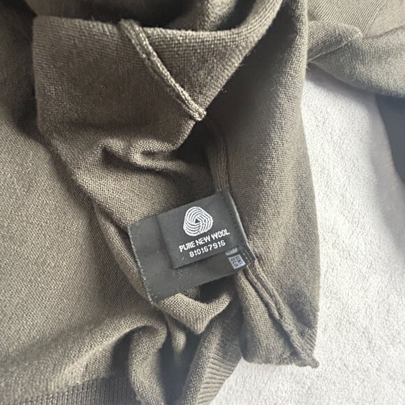 Uniqlo Women's Wool Mock Neck Sweater Olive Green Medium Pullover Long Sleeve - Picture 4 of 8